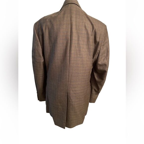 Ralph Lauren Pure New Wool Mens Sport Jacket Canada Brown Tartan Place Size 39R - Picture 6 of 12